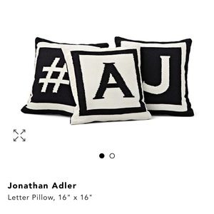 Jonathan Adler initial pillow, M